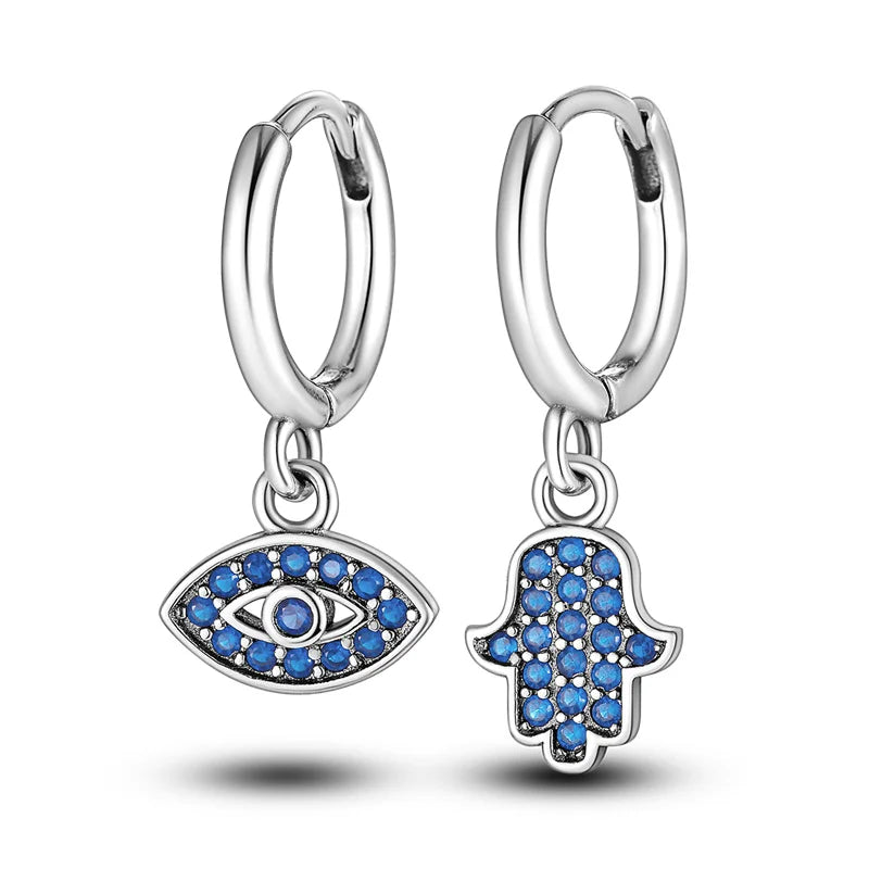 Dreamcatcher Snake Bone Earrings Cross Devil's Eye Feather Ear drop Earring Women Fine Jewelry