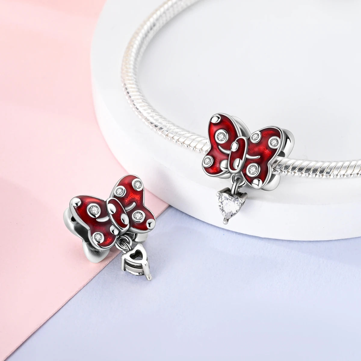 Red Charm Bead Bracelet Pendant Car Coffee Cherry For Woman Jewelry
