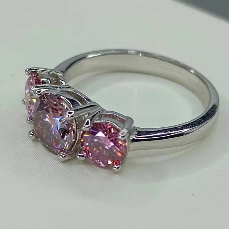 Moissanite Ring 2CT VVS1 Lab Diamond Solitaire Ring