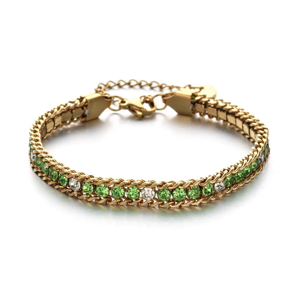 Woven Crystal Cubic Zirconia Bracelet Jewelry