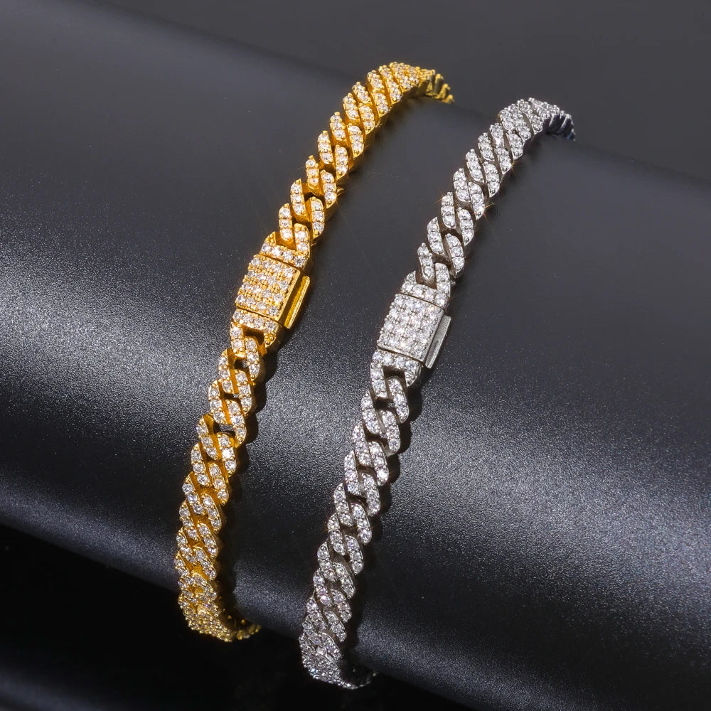Moissanite Cuban Link Chain Iced Out NecklaceJewelry