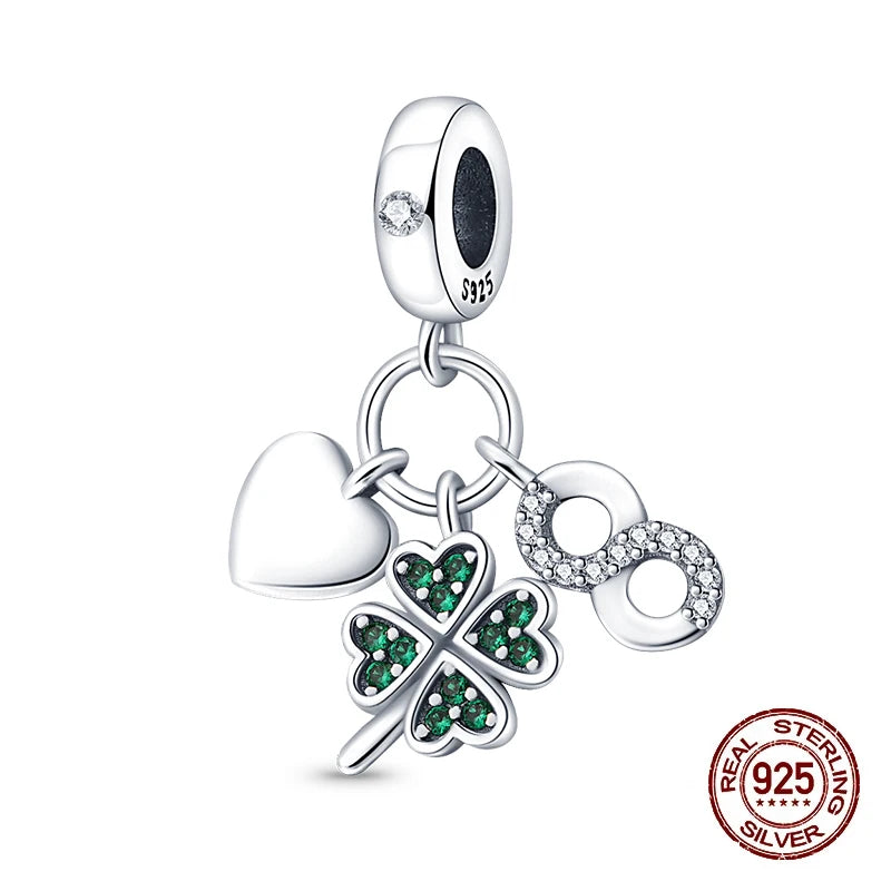 Silver Charms 3mm Original Bracelet Four Leaf Clover