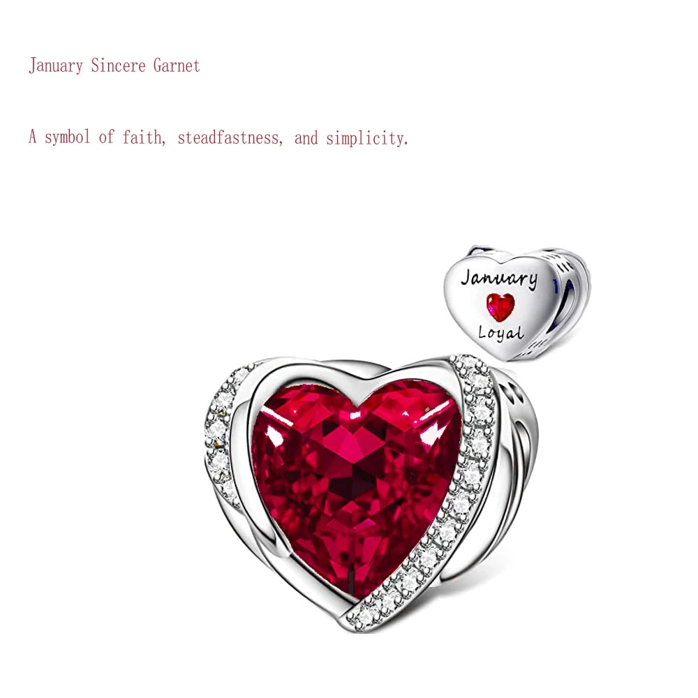 January to December Birthstone Talisman Fit Bead Suitable For Original Bracelet Women's Jewelry