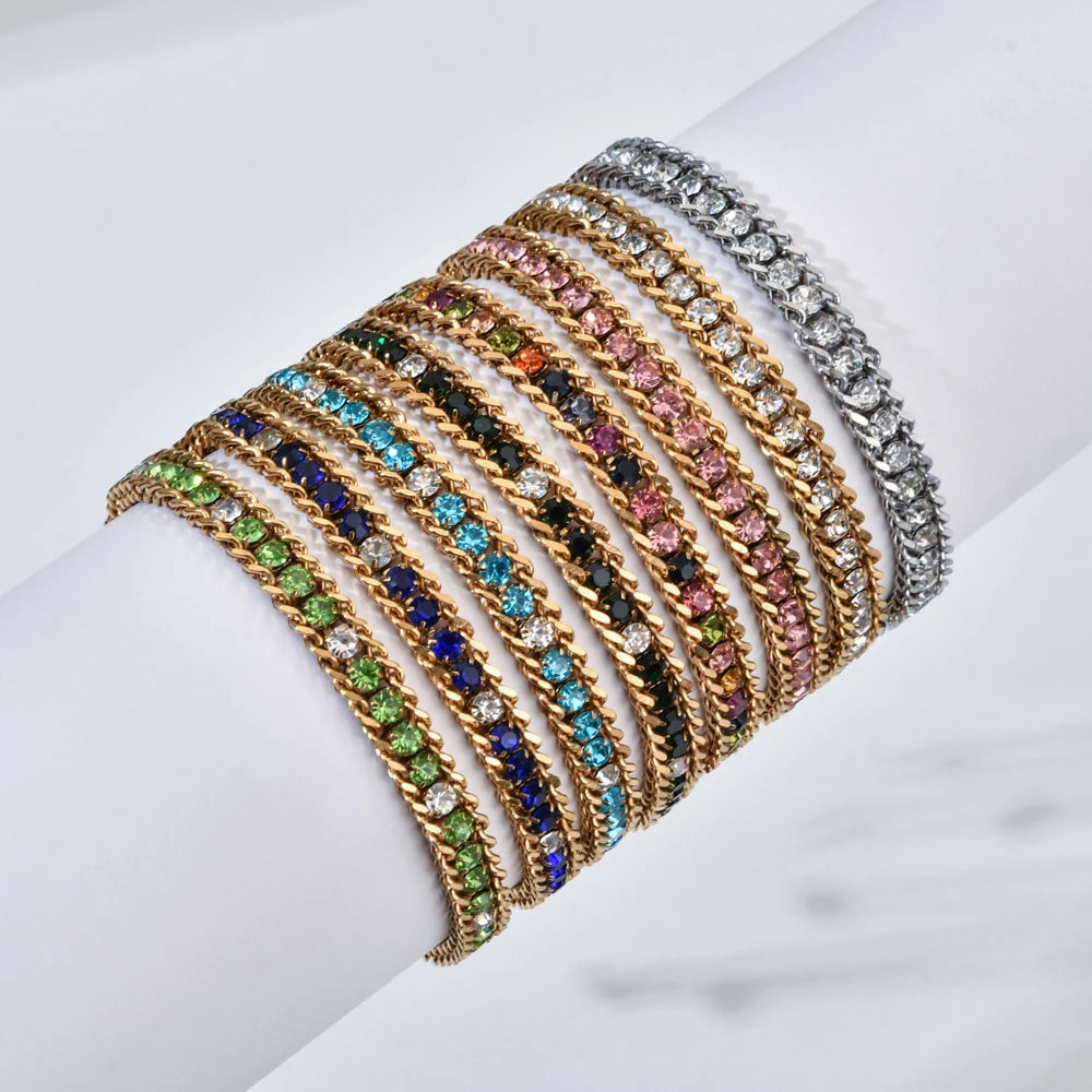 Woven Crystal Cubic Zirconia Bracelet Jewelry