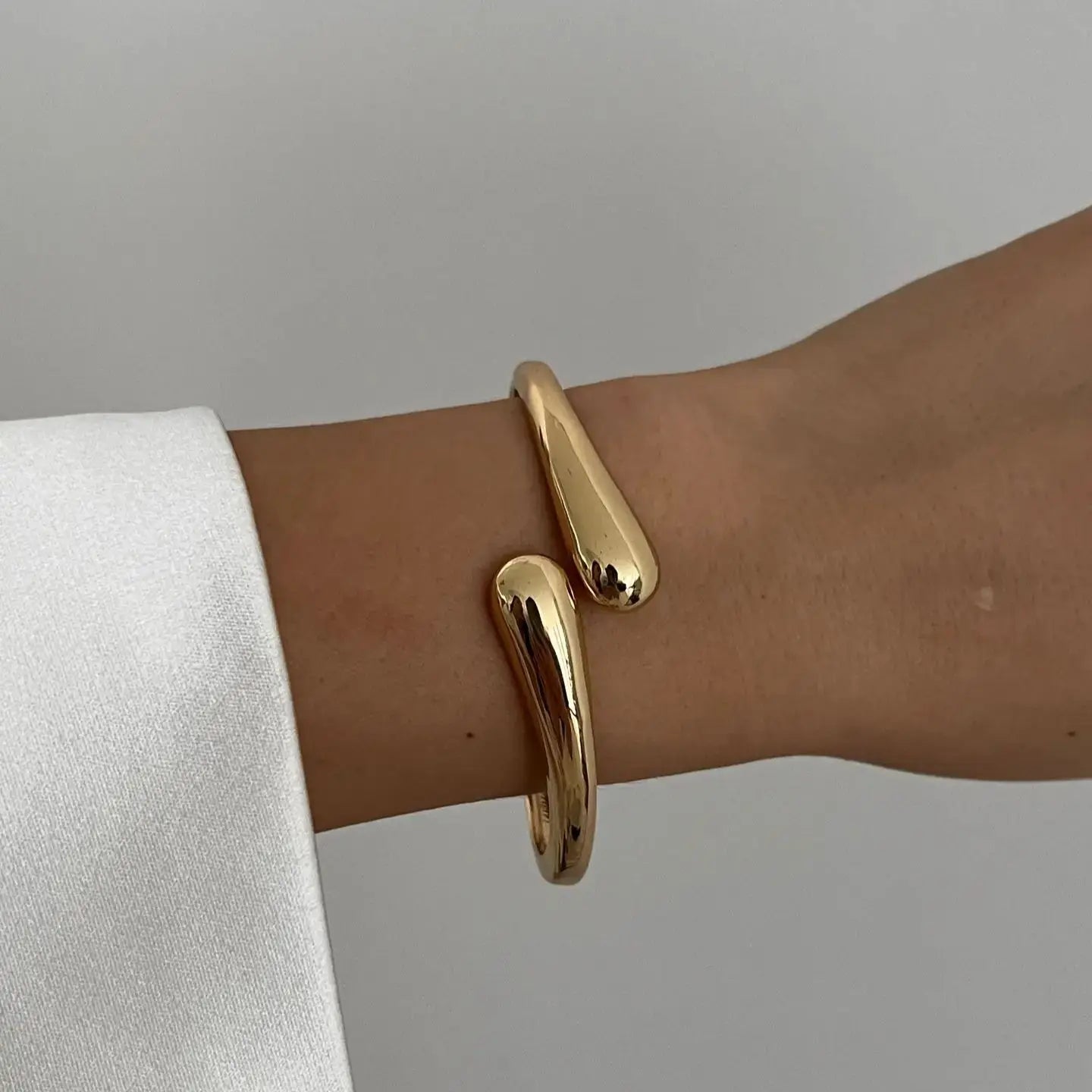 Gold Silver 3 Styles Color Geometric Spring Bangles