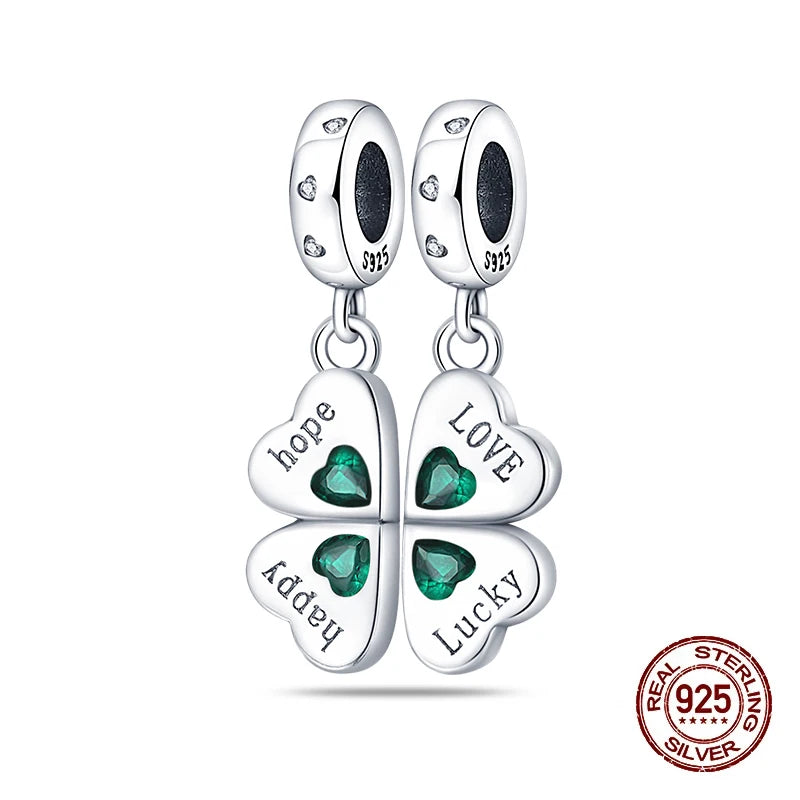 Silver Charms 3mm Original Bracelet Four Leaf Clover
