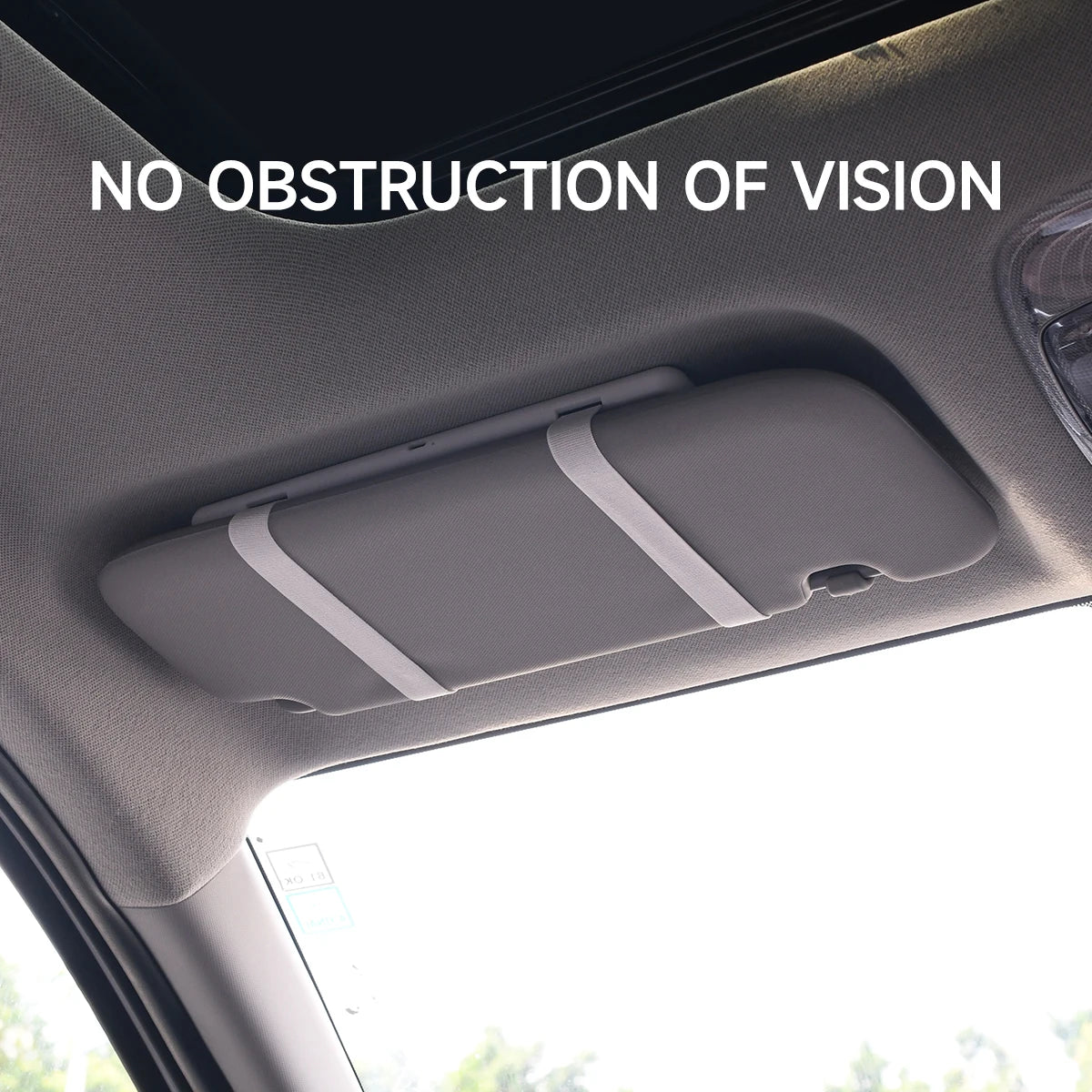 LED HD Car Interior Mirror Sun Visor Plate with Rechargeable Fill Light Thin Vanity Makeup Mirror for Women Universal Design