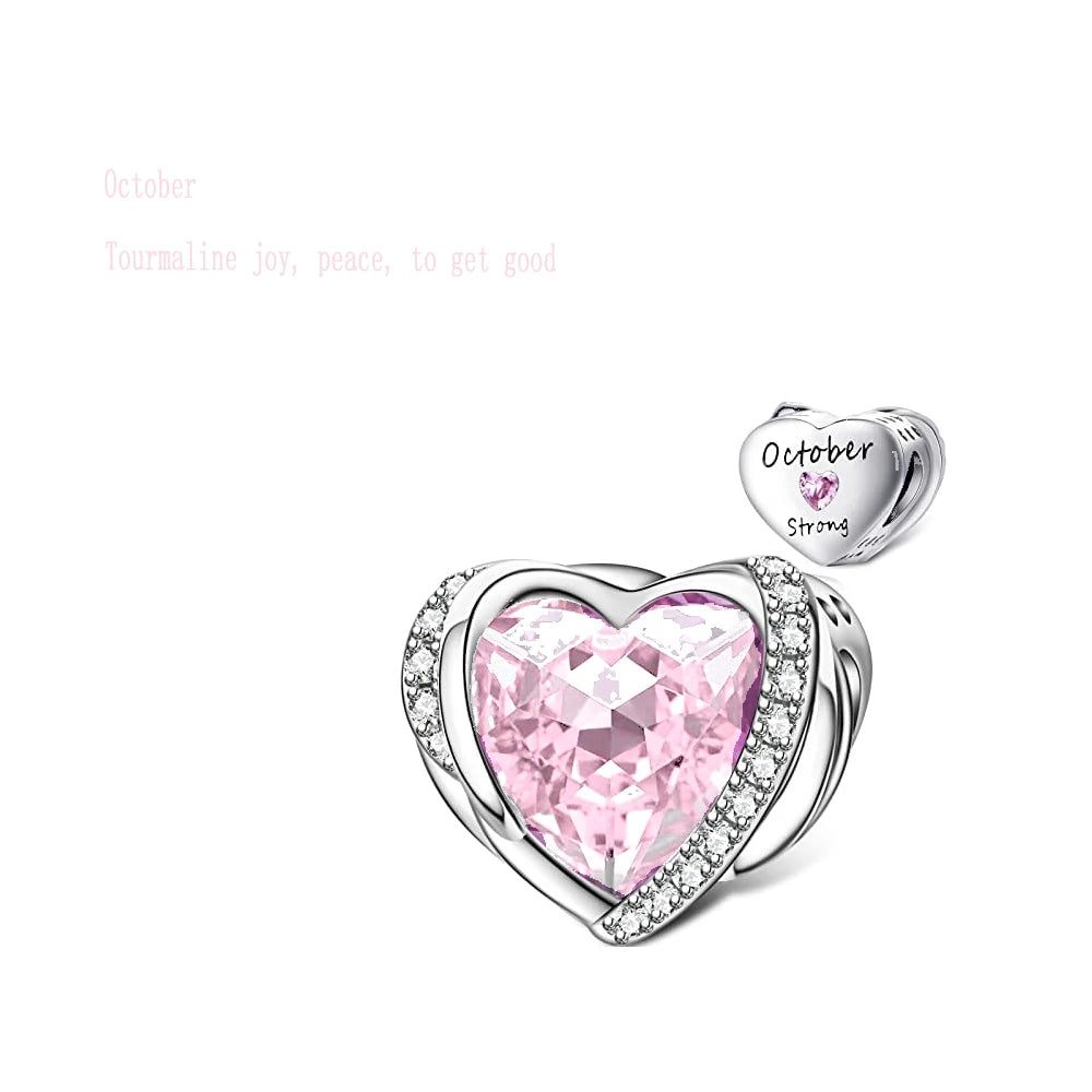 January to December Birthstone Talisman Fit Bead Suitable For Original Bracelet Women's Jewelry