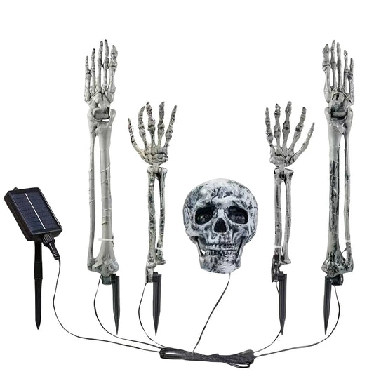 Realistic Skeleton Halloween Decoration Lights Outdoor, Adjust Brightness, Timer, 8 Light Modes, Halloween Horror/Scary Decorat