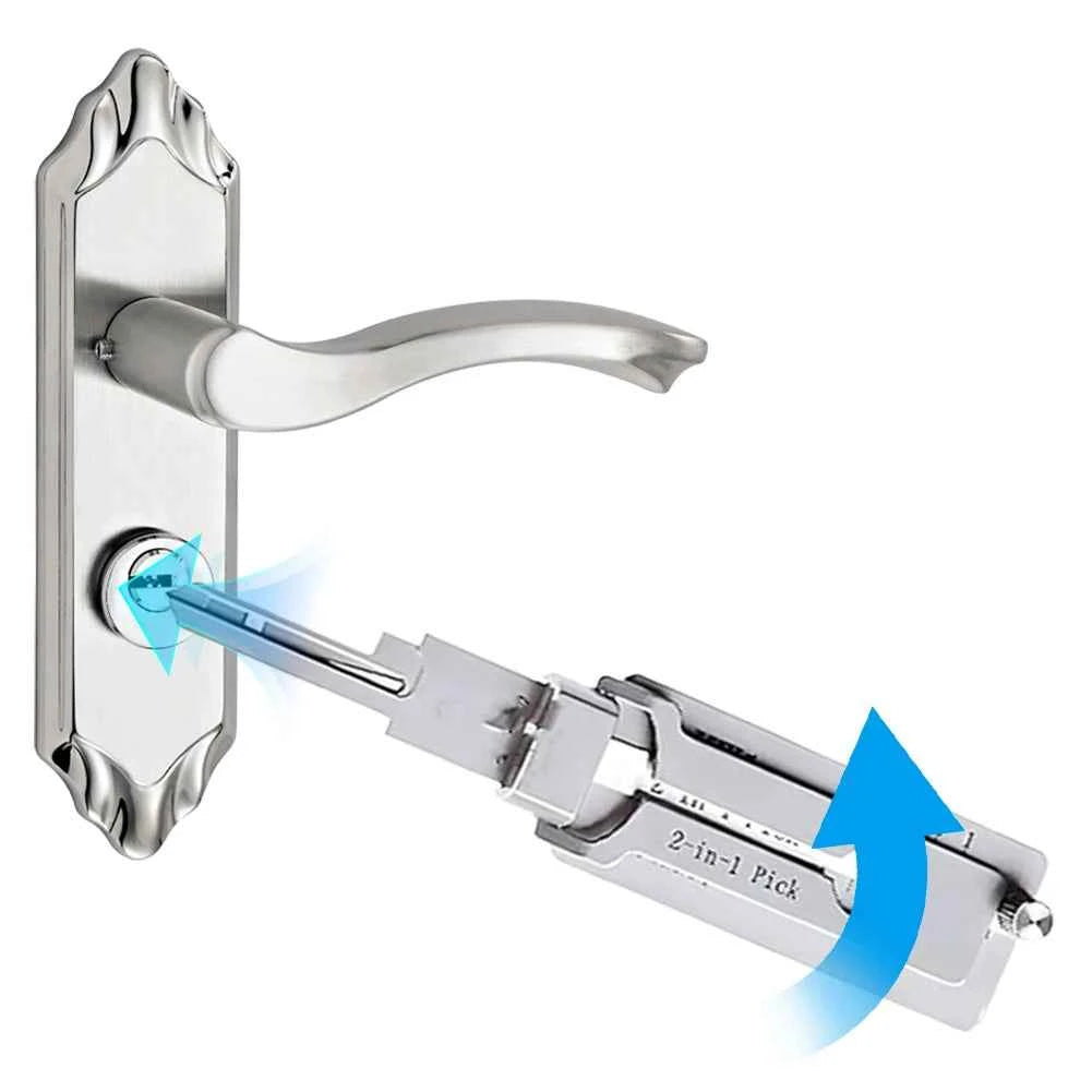 Lockpicking Lock Decoder Kit with O-Ring Pickup Precision Hook Tool for Locksmith Key Decoding And Door Maintenance