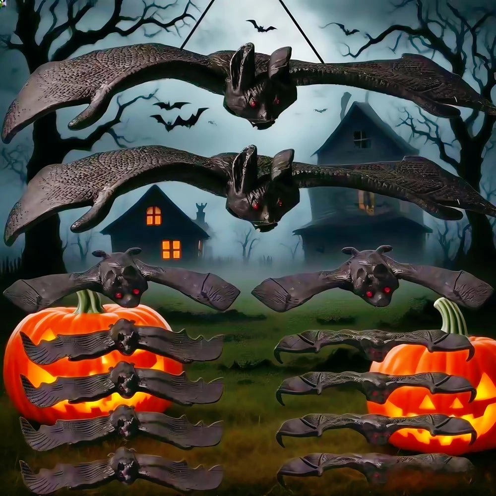 Halloween Black Simulation Bat Pendant for Halloween Home Decoration