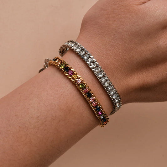 Woven Crystal Cubic Zirconia Bracelet Jewelry