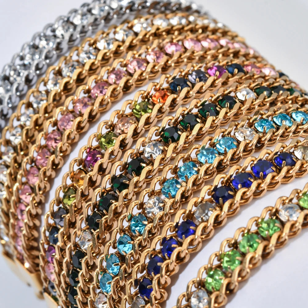 Woven Crystal Cubic Zirconia Bracelet Jewelry