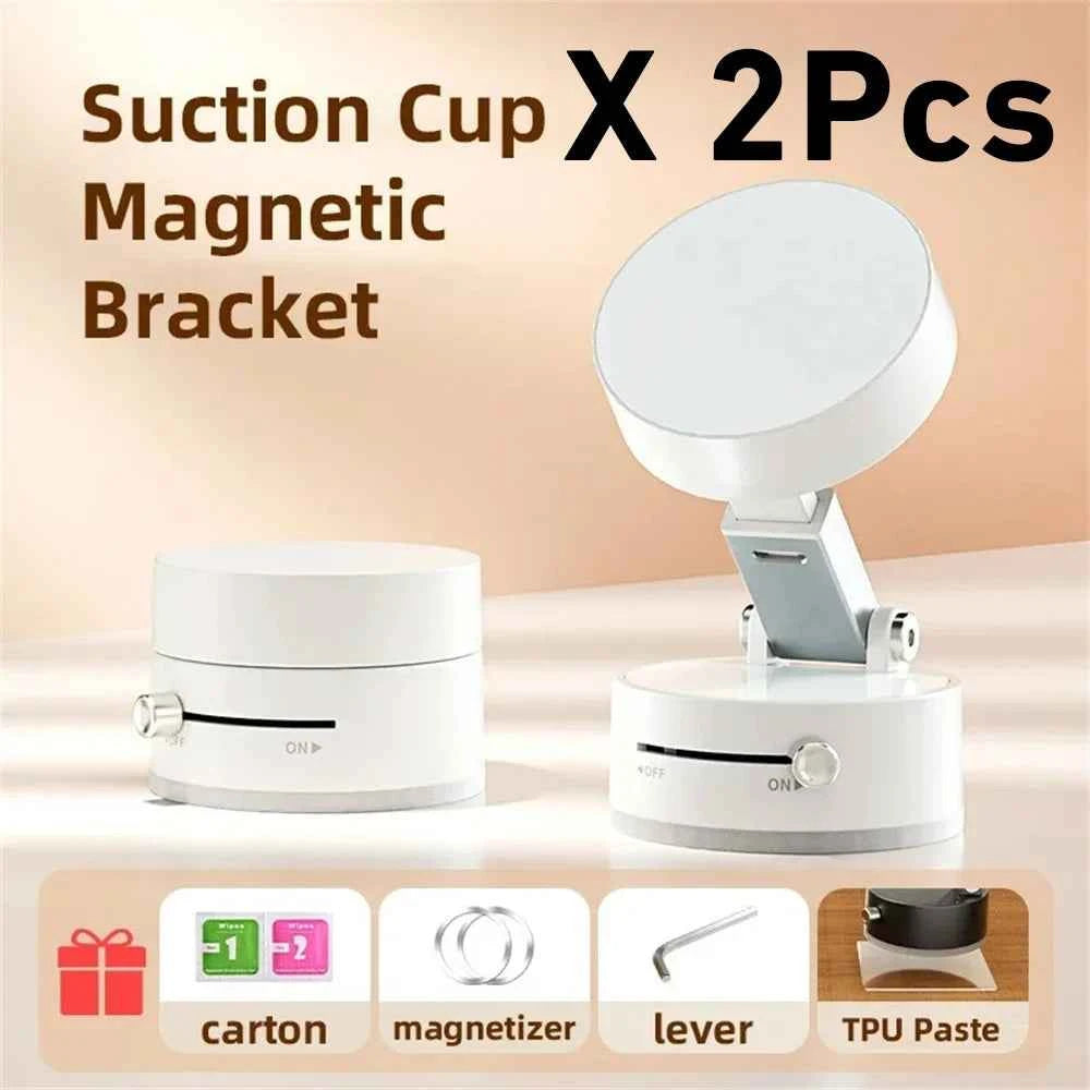 DFShop portable magnetic phone holder with suction cup and adjustable bracket set of 2 pieces