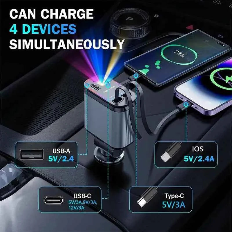 DFShop Car Charger with Spotlight for Trendy Lighting - DFShop