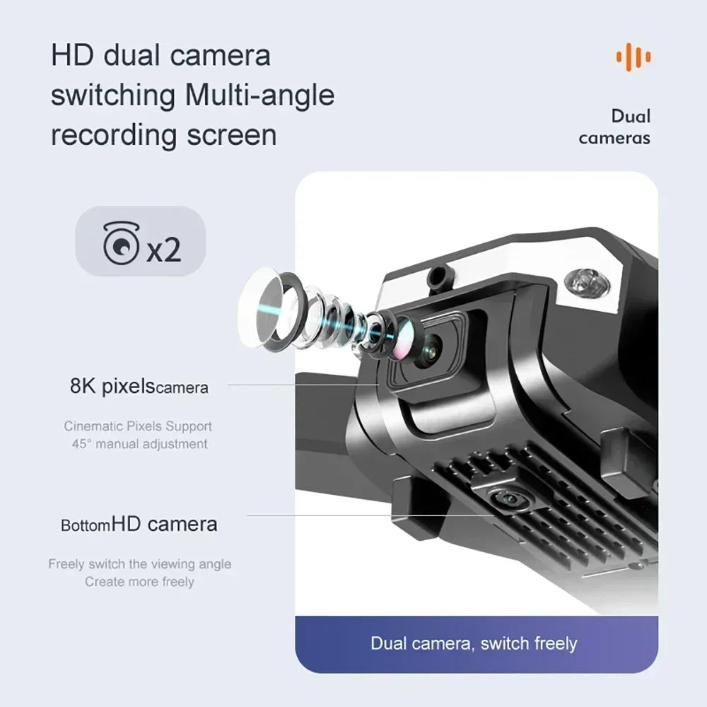 DFShop dual camera aerial photography drone with HD and 8K pixel cameras for multi-angle recording