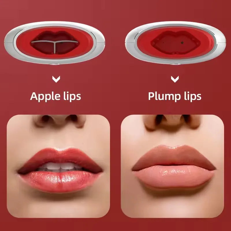 DFShop electric lip plumper device showing apple lips and plump lips effect comparison