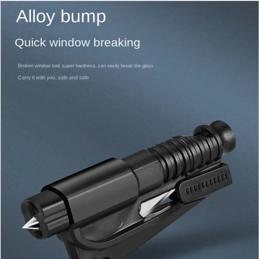 DFShop keychain safety hammer with alloy bump tip for quick window breaking and emergency use