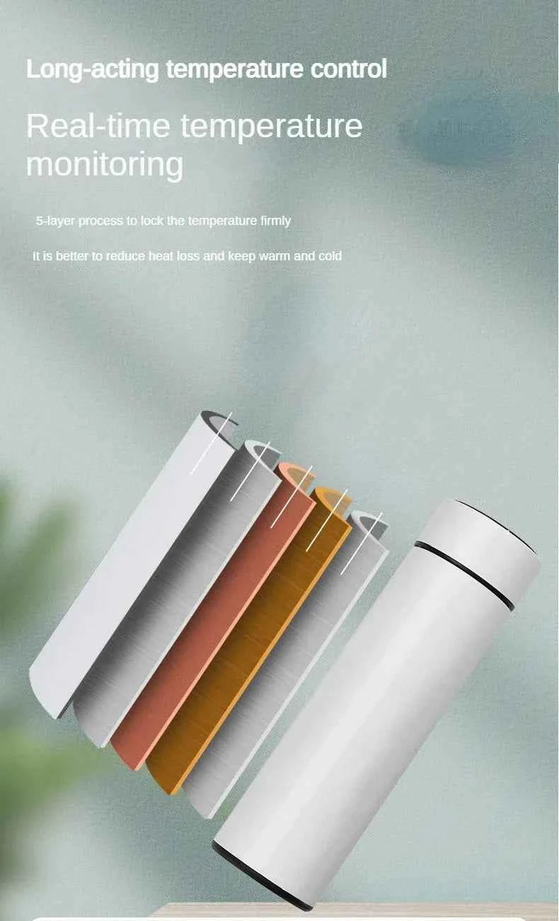 DFShop LED Display Thermos Bottle - Temperature Show - DFShop