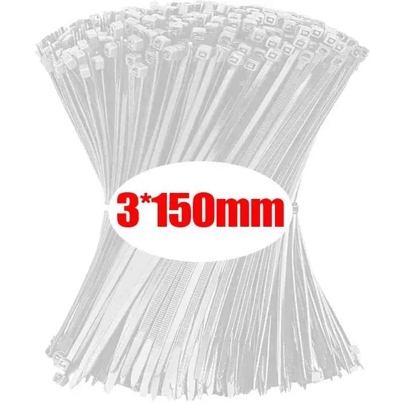 Bulk pack of 3 by 150mm nylon cable ties bulk for versatile fastening and organizing tasks