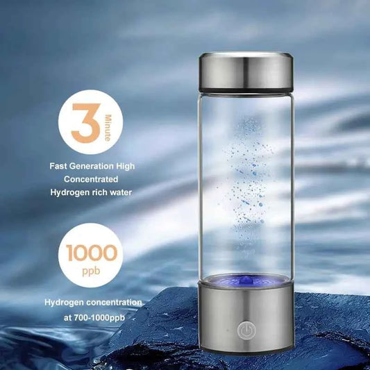 DFShop portable hydrogen water generator with fast 3-minute hydrogen rich water production and 1000 ppb concentration
