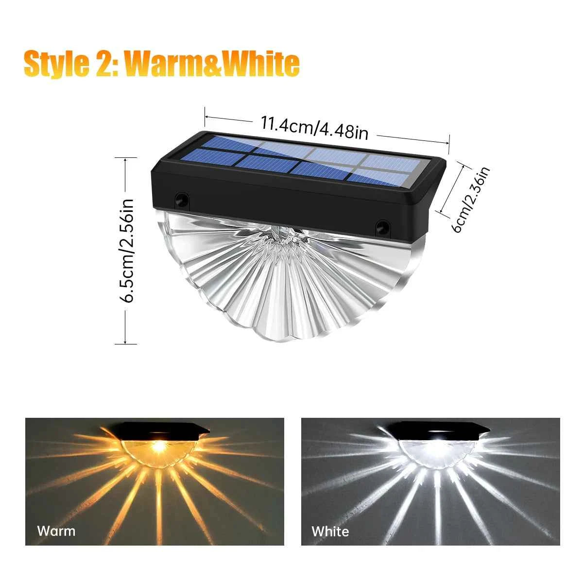DFShop solar deck lights outdoor waterproof with warm and white light options and compact dimensions