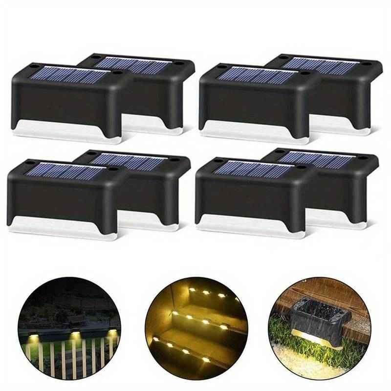 DFShop cordless solar wall lights black rectangular design with bright LED illumination for outdoor use