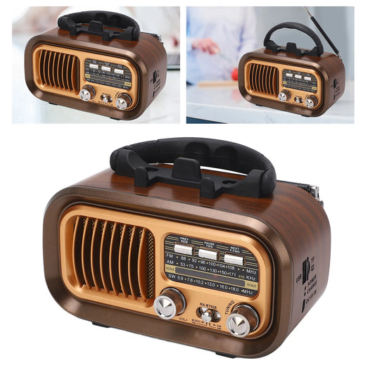 DFShop Vintage Bluetooth Radio Speaker - Retro Design - DFShop