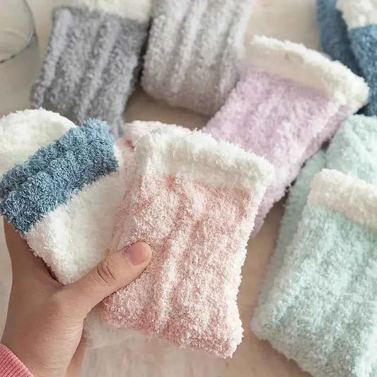 5 Pairs Thickened Coral Fleece Socks