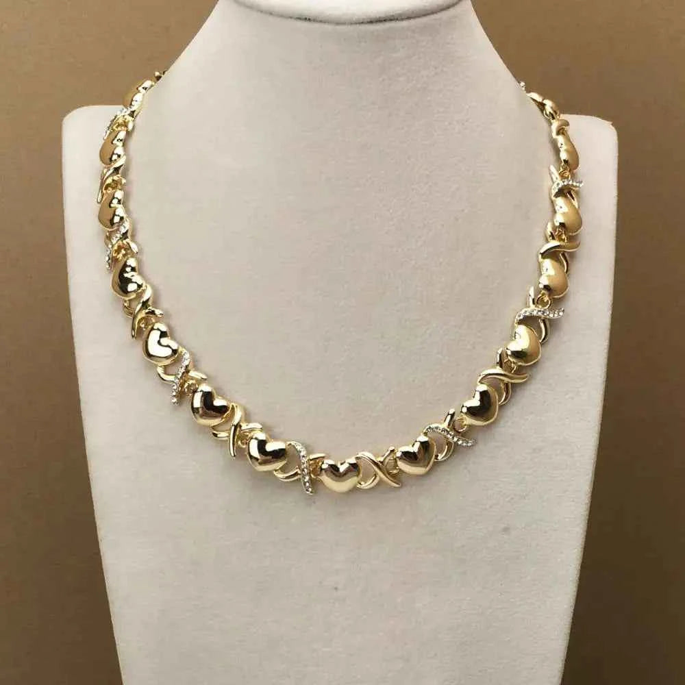 Classic Heart Jewelry Hugs and Kisses Jewelry XOXO Jewelry African Fashion Jewelry for Women FHK10242