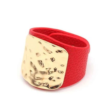 Leather Wide Wrist Bracelet