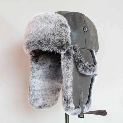 Bomber Cap Winter Hat For Men With Ear Flap