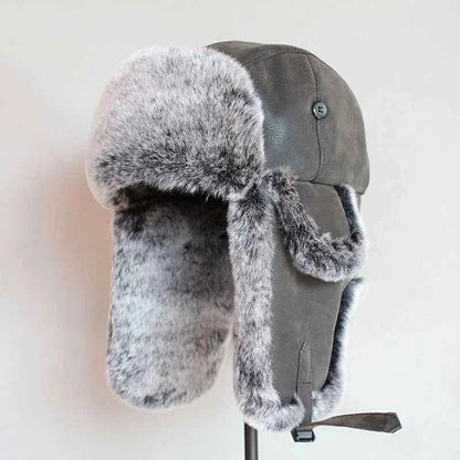 Bomber Cap Winter Hat For Men With Ear Flap