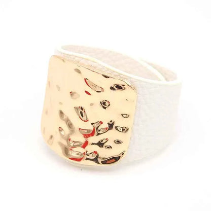 Leather Wide Wrist Bracelet