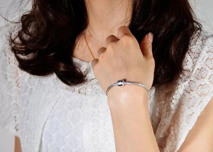 Handmade Original Fine Jewelry Silver Charm Bracelet Soft Smooth Snake Bone Bracelets Women