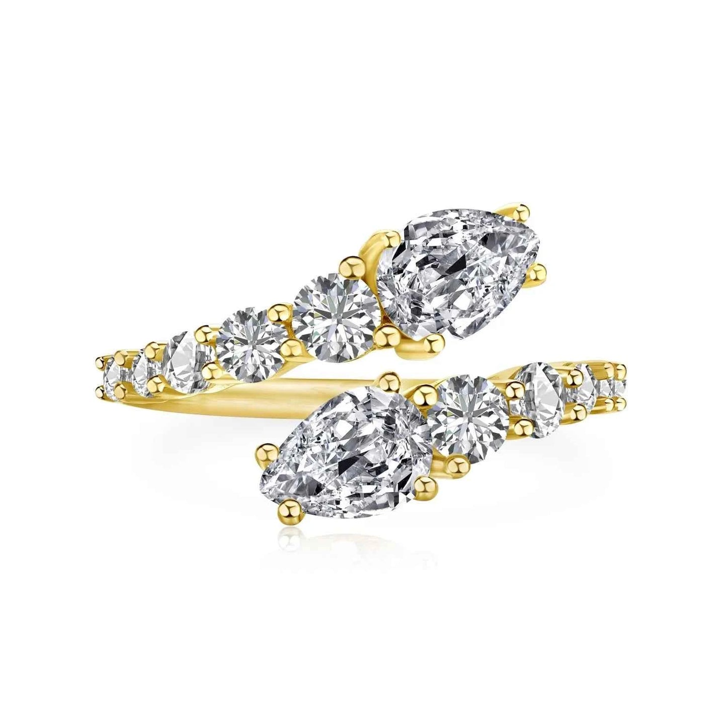 Gold Silver Adjustable Ring