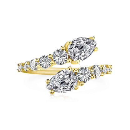 Gold Silver Adjustable Ring