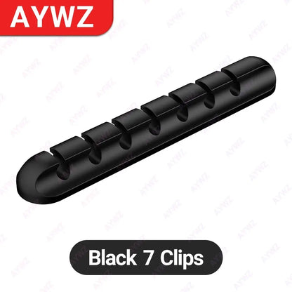 Adhesive Cable Holder Clips Rubber Cord Management Organizer for Desktop USB Charging Cable Nightstand Power Mouse Cord