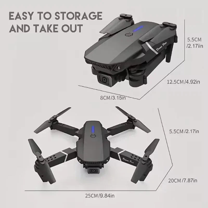 Drone Wide Angle HD 4K 1080P Camera Height Hold RC Foldable Quadcopter Helicopter