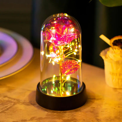 LED Galaxy Three Rose Artificial Flowers