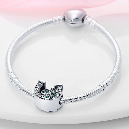 Silver Charms 3mm Original Bracelet Four Leaf Clover