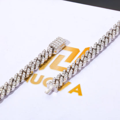 Moissanite Cuban Link Chain Iced Out NecklaceJewelry