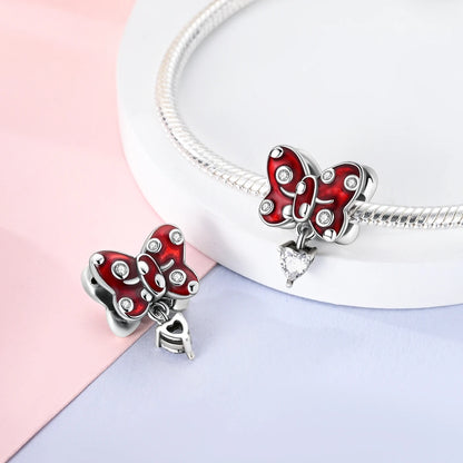 Red Charm Bead Bracelet Pendant Car Coffee Cherry For Woman Jewelry
