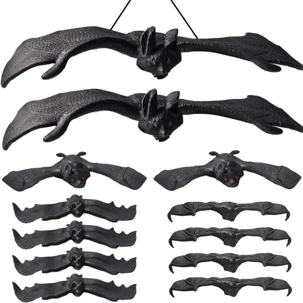 Halloween Black Simulation Bat Pendant for Halloween Home Decoration