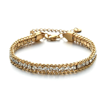 Woven Crystal Cubic Zirconia Bracelet Jewelry