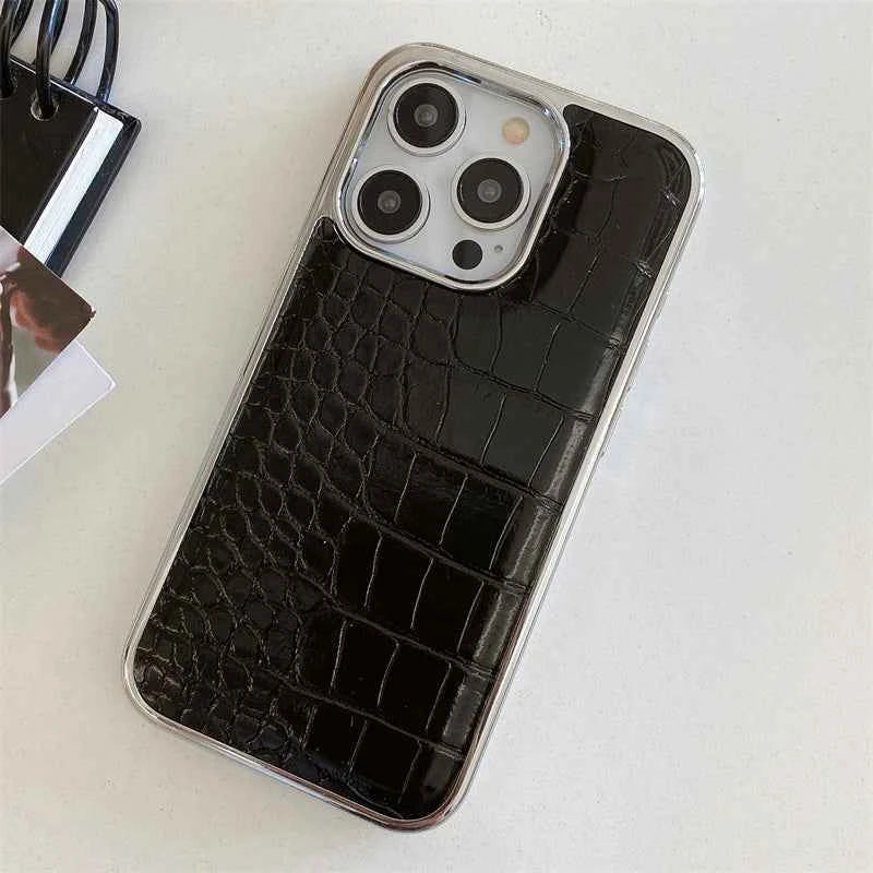 Luxury Colorful Crocodile Leather Texture Phone Case For iPhones