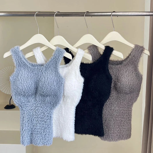 Plush Warm Wool Tank Tops