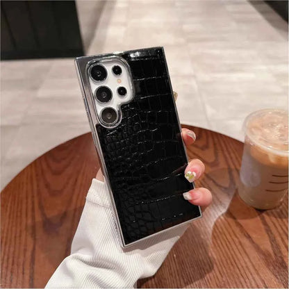 Luxury Gradient Crocodile Pattern Leather Case For Samsung Galaxy S25-S23 Ultra Plus