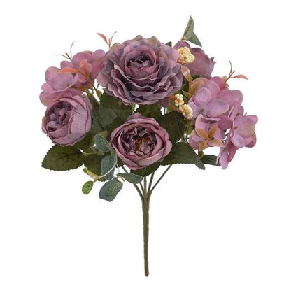 Artificial Flowers Silk Rose Bouquet Fake Plants Decoration Accessories