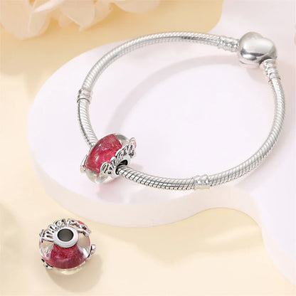 Colorful Flower Murano Glass Charm Fit Original Bracelet Necklace Heart Fine Jewelry
